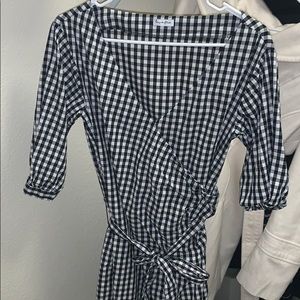 Gingham Wrap Dress